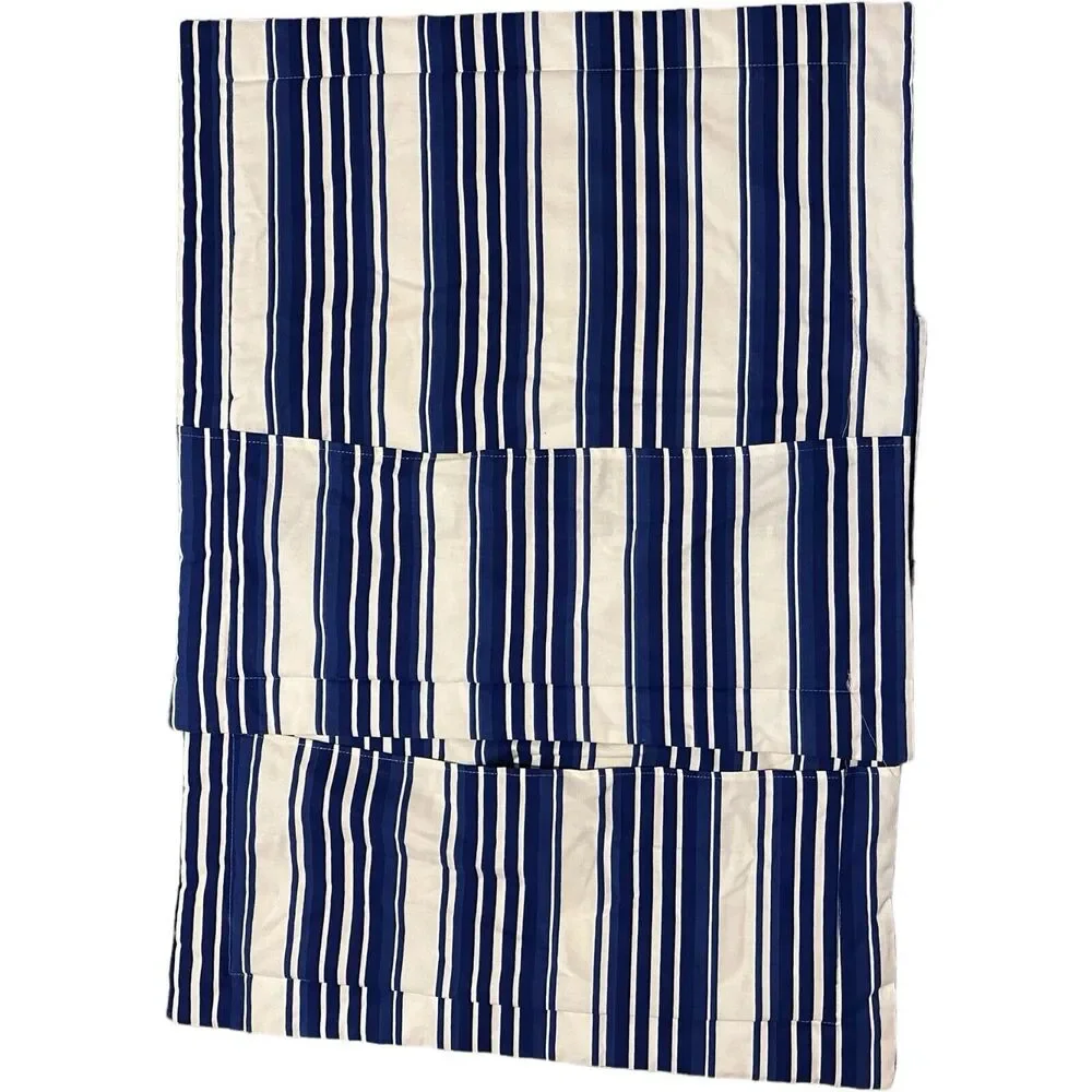 Thomasville Cayman II Blue White Stripe Euro Shams 26 X 26 Envelope Closure